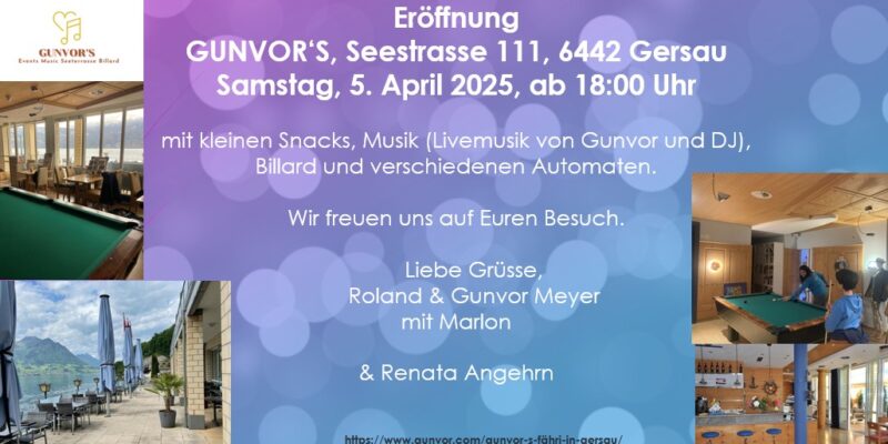WILLKOMMEN in GUNVOR’S GERSAU